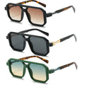 2025 Custom Logo Vintage Men Women Metal Double Bridges Punk Sun Glasses UV400 Square Pilot Sunglasses Men Women