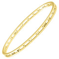 Hot Sale Stainless Steel Gold Bangle Narrow Roman Numerals Bracelet Romantic Jewelry Gifts for Women