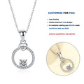 D468 Women 925 Sterling Silver Double Heart Pave Zircon Stone Pendant for Necklace Round Neck Gold Rhodium Plated for Gift