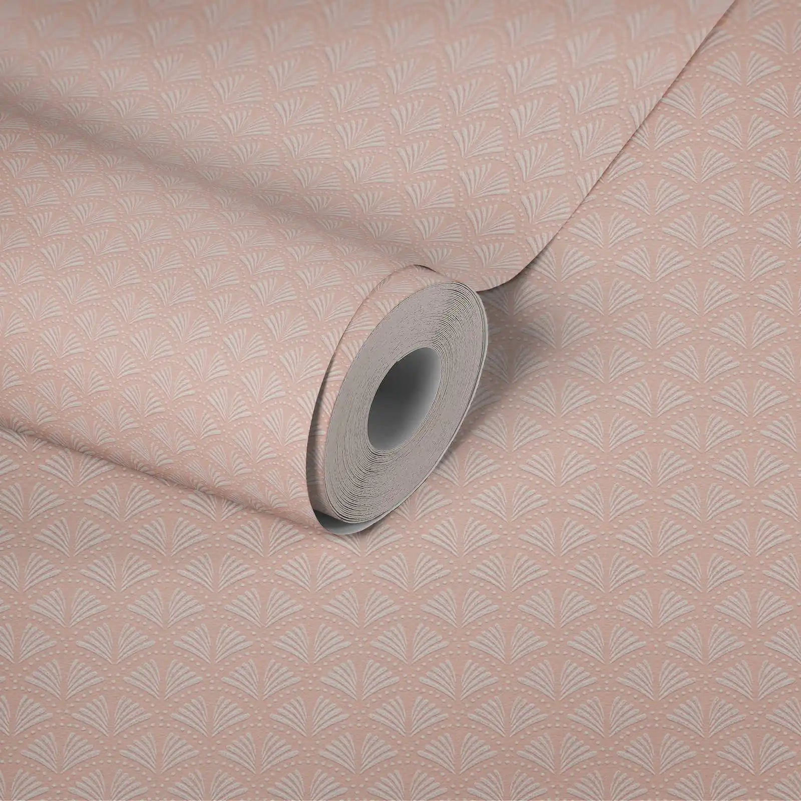 Made in Germany-Sale Damask Pattern Household Use Art Deco Pink White Glitter Non Woven Vinyl Wallpaper Rolls-10.05 X 0.53m