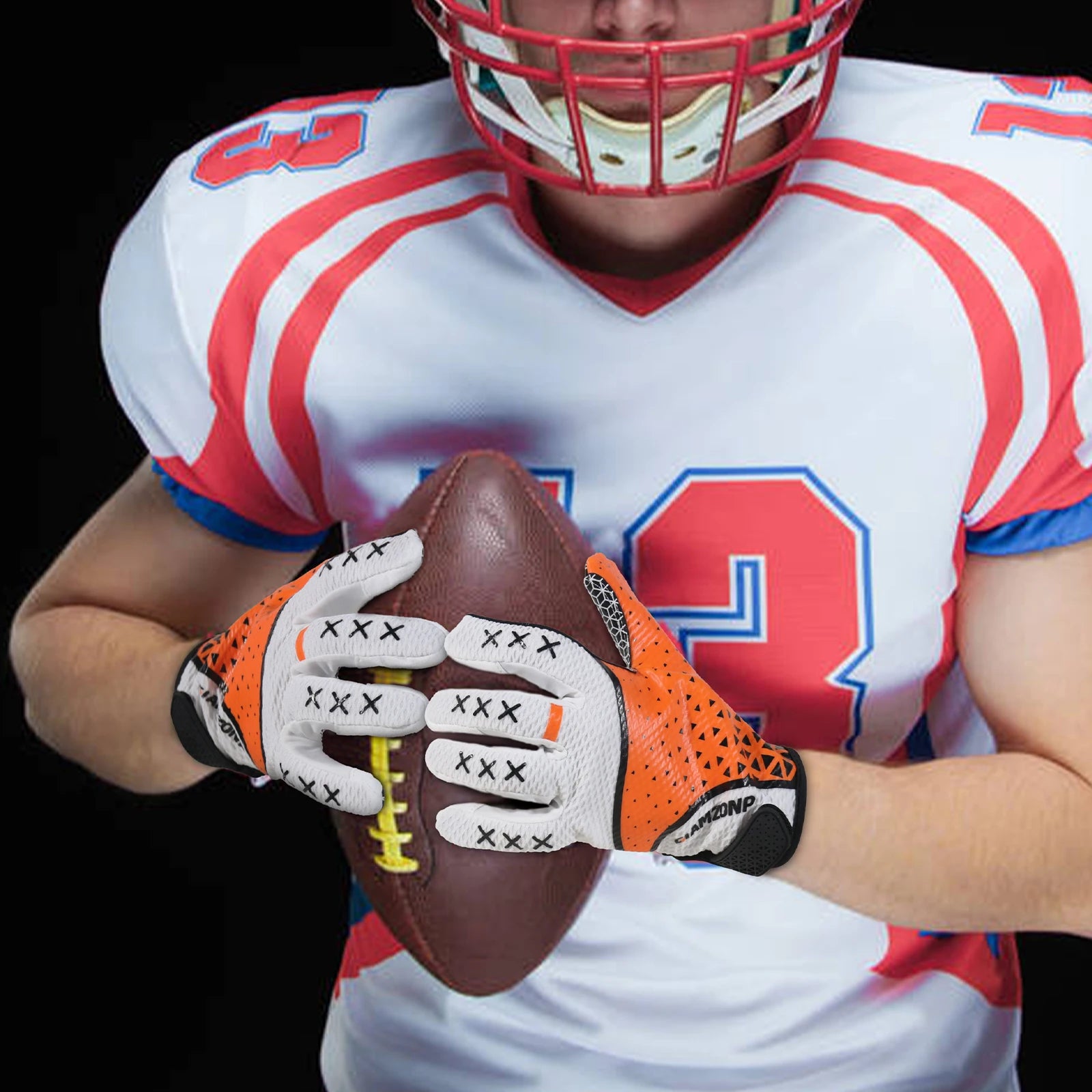PRI Sticky Palm & Breathable Customizable MOQ 200 Fast Shipping DDP Logistics 20-Yr Factory American Football Gloves