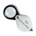 10X Pocket Jewelers Loupe with Triplet Lens | Foldable & Stainless Steel Hasting Triplet Loupe for Gemstone Watch & Hobby OEM