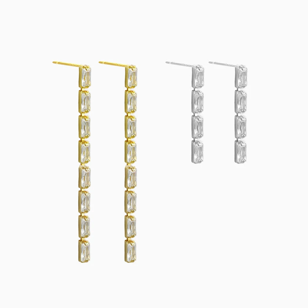 EH1595 Women Temperament Metal Tassel Geometric Earrings 2025 New Design Jewelry Wedding Party Luxury Accessories for Women Gift