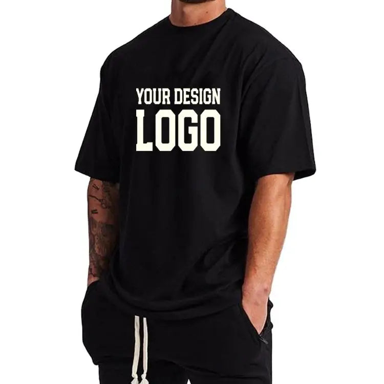 Wholesale Good Quality Fashion Round Neck Heavy Apparel Plus Size Men's 260 250 240 230 220 Gsm Cotton T-shirts