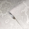 Germany Non-Woven Wallpaper Cream Embossed Modern Damask Scratch Light Resistant Sound-Absorbing Textured Bedroom Kitchen