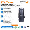 SINOTOP 35L 500d PVC Tarpaulin Premium Waterproof Dry Bag Backpack With Roll Top for Camping Outdoor Sports Trekking Bag MegaBDM