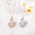 Wholesale S925 Sterling Silver Moissanite Fashion Pendant Necklaces Swan Charm Gold Plated for Women Jewelry