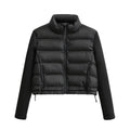 Foreign Trade Wholesale Euro-American Women's French Fashion Versatile Patchwork Short Cotton Coat