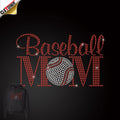 Hot Sales Baseball Mom Iron on Rhinestone Transfer  Dtf Iron on Transfer