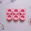 6 Cavity Silicone Mousse Cake Mold for DIY Cake Decorating and Baking Tools Perfect for Chocolate Candy and Candle Making