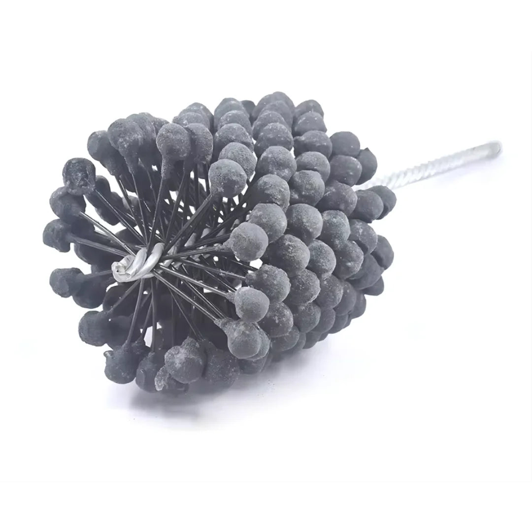 Industrial Flexible 120 Grit Silicon Carbide Honing Brushes M6 Polishing Brushes for Mild Steel Stainless Steel Cast Iron-Softer