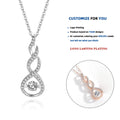 D621 Necklaces for Women 925 Sterling Silver Infinity Pendant Cubic Zirconia Necklace Diamonds Anniversary Birthday Gift Jewelry