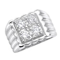 Elegant and Luxurious Diamond Ring 1.60ct Platinum Men's Diamond Ring Luxury Jewelry Diamond Ring for Him at Low Price