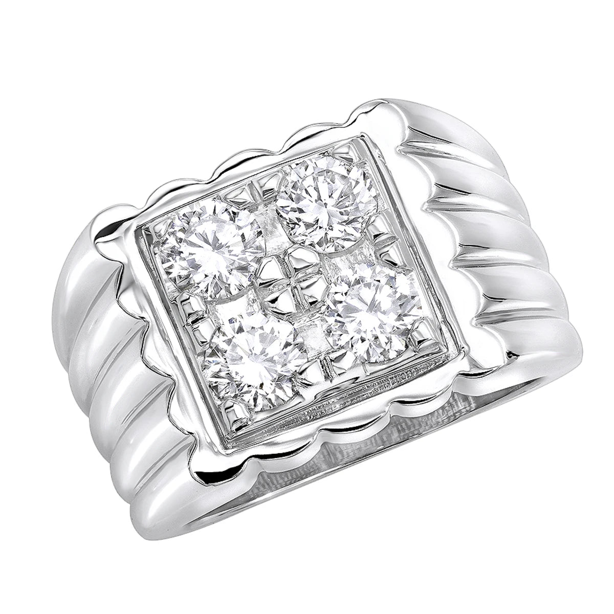 Elegant and Luxurious Diamond Ring 1.60ct Platinum Men's Diamond Ring Luxury Jewelry Diamond Ring for Him at Low Price