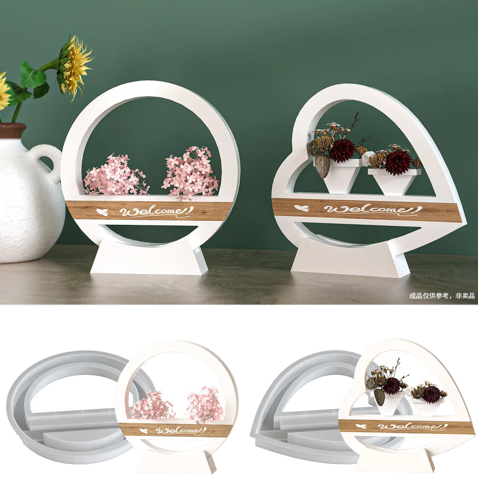Love Round Plaster Ornaments Silicone Mold Can Be Used to Make Aromatherapy Plaster Home Decoration Mold