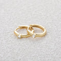 CANNER 2023 S925 Sterling Silver Single Moissanite Diamond Smooth Earrings Ladies Wedding Party 18K Gold Plated Earrings MegaBDM