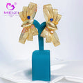 MEIZI JEWELRY Butterfly Earrings 18k Gold Plated Stainless Steel Luxury Bow Earrings Women Wedding Party Accessories