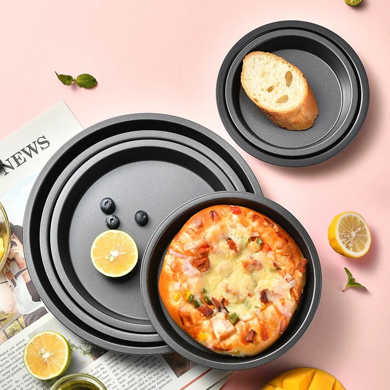 Sale Used 10 Inch Big Metal Single Slice Duty Baking Oven Round Deep Dish Carbon Heavy Steel Pizza Pan