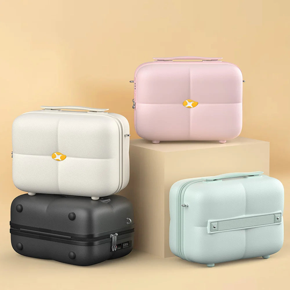 MGB Ready Stock 12 Inch Durable PC Mini Cosmetic Case Fashionable Travel Suitcase with Zipper Closure Small Gift Case