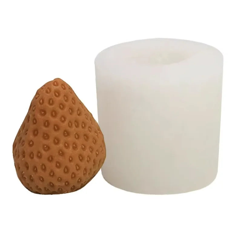 Silicone Mini Strawberry Shape Candle Molds 3D Epoxy Resin Casting DIY Plaster Craft Making Home Decor
