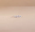 High Grade Romantic 14K Gold Plated 925 Sterling Silver Brilliant Zircon Three Stone Luxury Ring Women Engagement Wedding Party