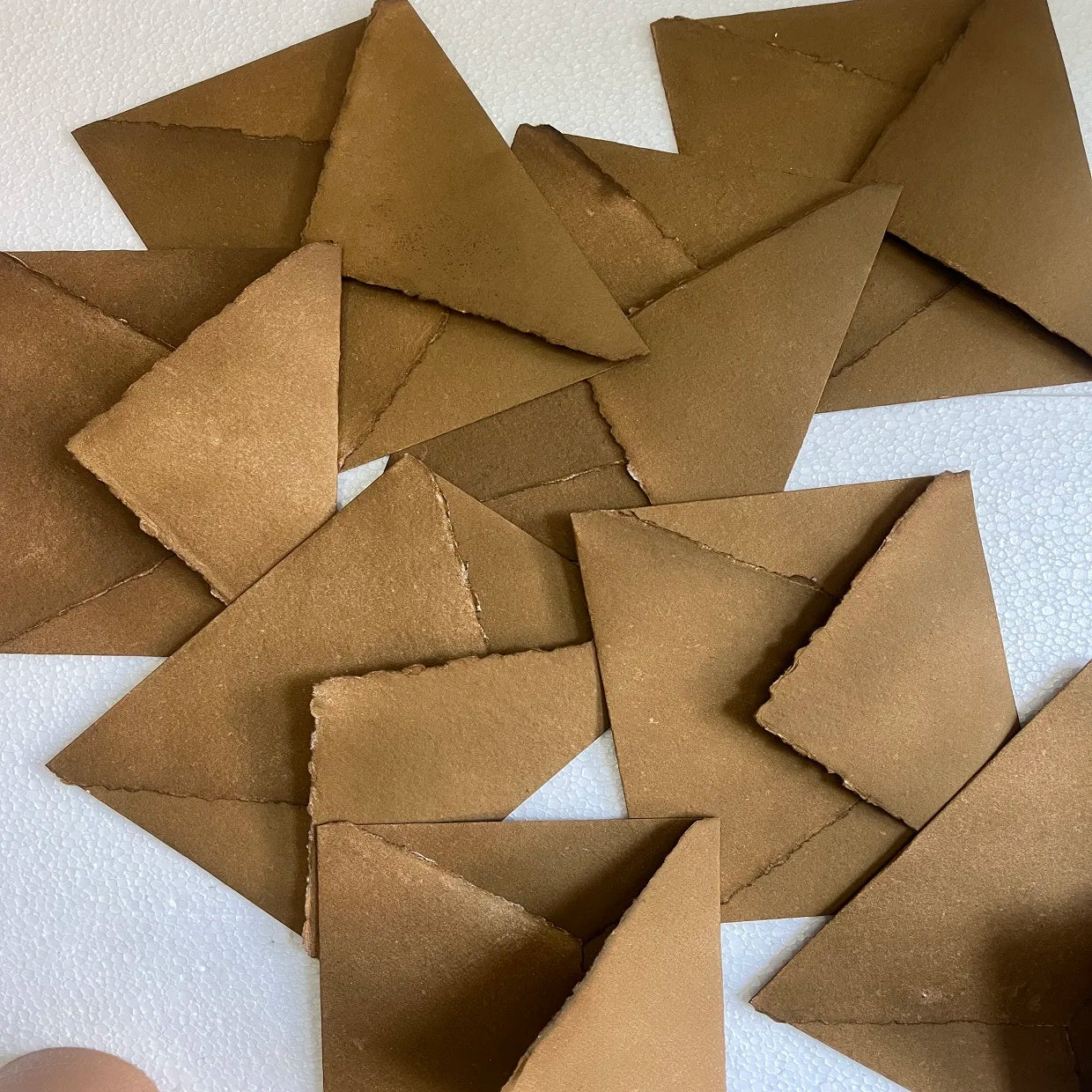Custom Made Eco Friendly Handmade Angel Folded Paper Envelopes for Wedding Invitations & Parties
