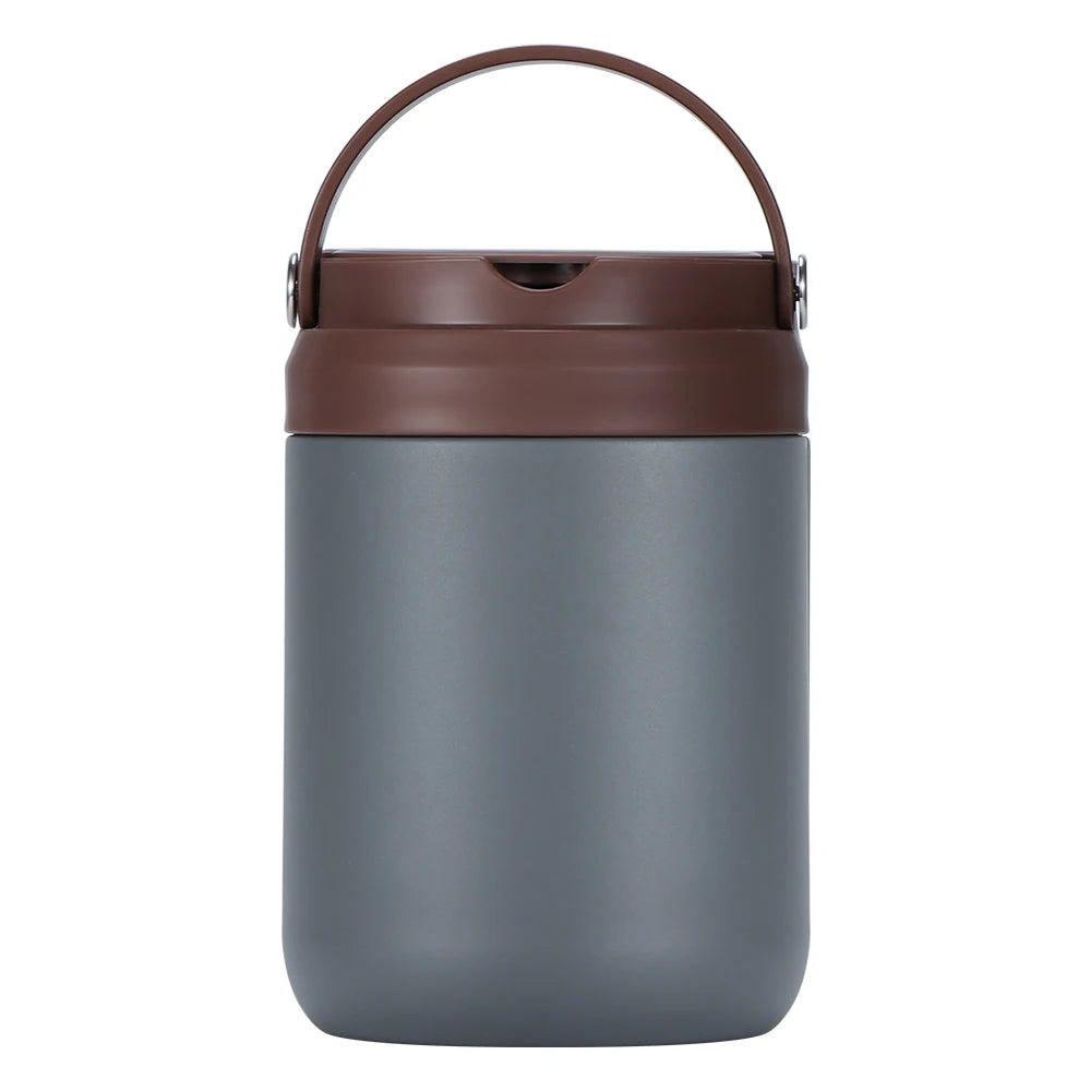 YATAI 600ML Vacuum Insulated 304 Stainless Steel Flask BPA Free with Handgrip Pattern for Hot Food Take Away and Water