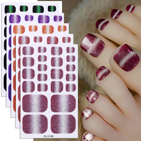 Hot Selling Good Quality Non-toxic Long-lasting Exquisite Exquisite Toe Nail Wraps Stickers