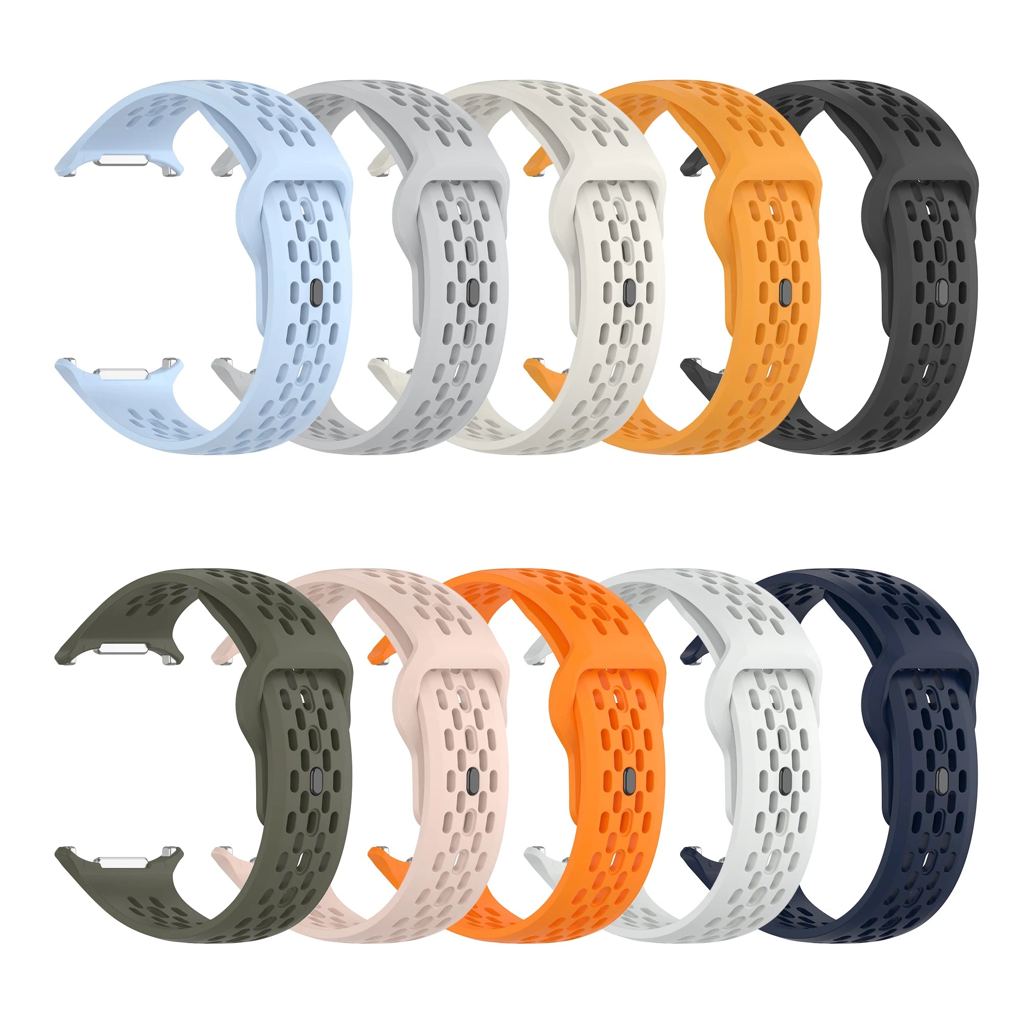 RYB Sport Loop Silicone Breathable Watch Band for Samsung Watch Ultra 47mm