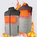 Men's Smart Heating Vest Winter Canvas Fabric Three-Speed Constant Temperature Large Heating Area for Full Cold Resistance