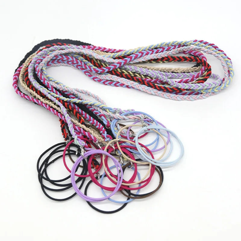 Colorful Fake Braid Hair Scrunchie Thick Plait Ponytail Rubber Band Strong Elastic Sports Fishtail Unisex 25/35 Inch Tie