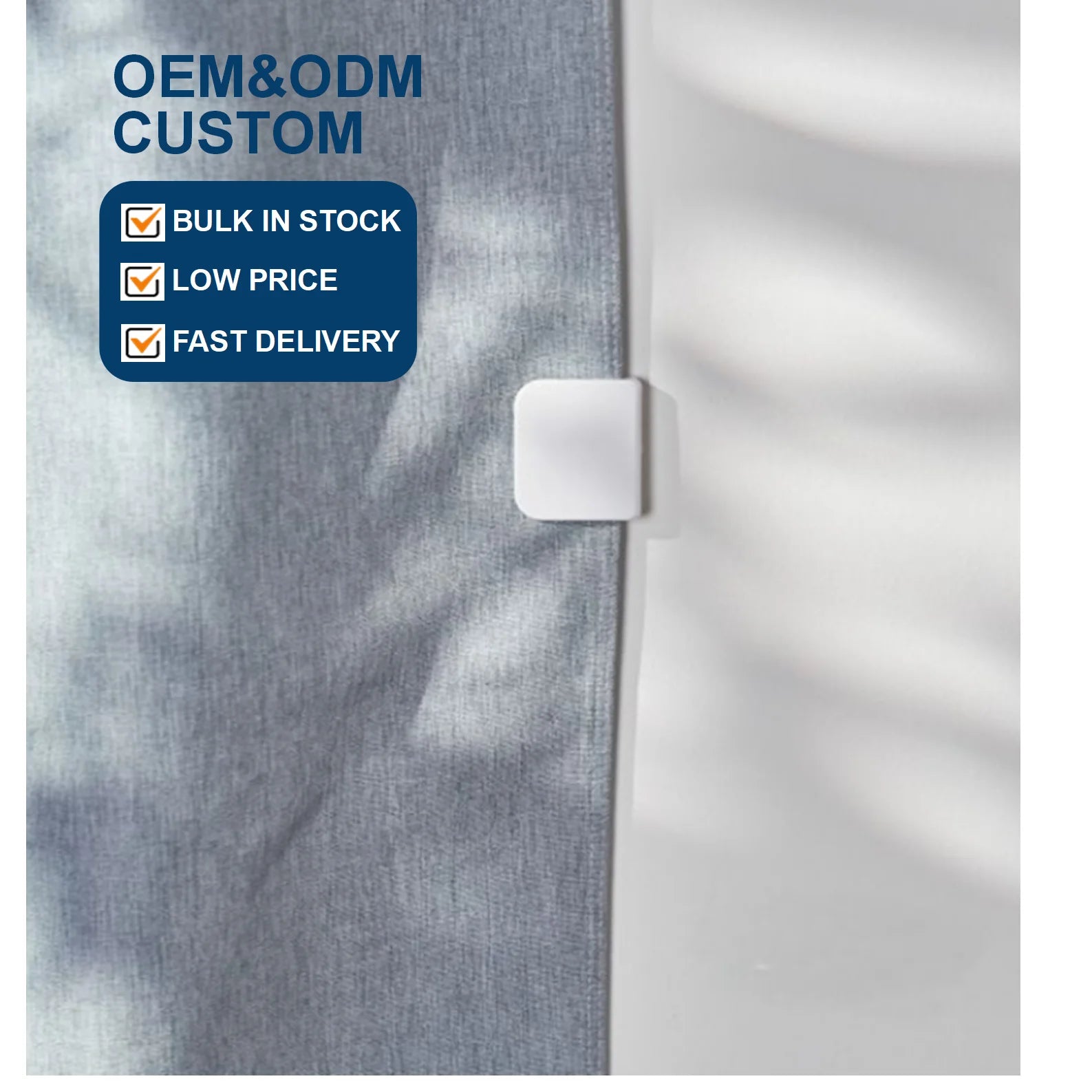 Wholesale Modern Self-Adhesive Shower Curtain Hook Clips Windproof ABS Splash Protection Guard with Perforation-Free Design