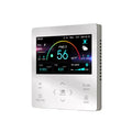 ABS LCD Screen Fan Controller HVAC Systems WIFI-enabled Measures VOC PM2.5 Temperature Humidity Square PTC Heating Modern Design