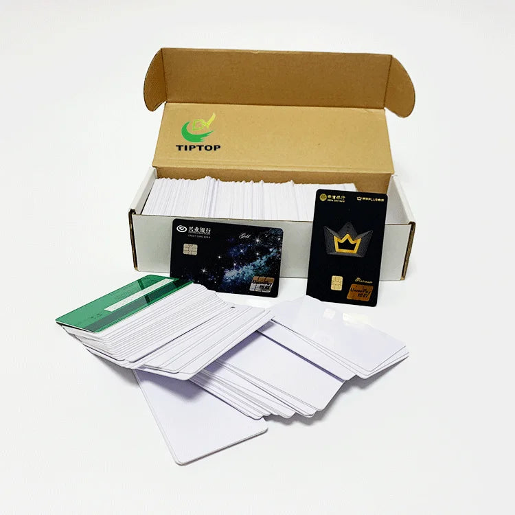 Tiptop Printable Wholesale ID Business White  Printing Plastic PVC Blank Card