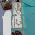 New Premium Designer Wrinkle Free Wedding Diwali Party Wear Look for Silk Heavy Embroidery Top Plazzo & Dupatta Set