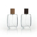 Professional Factory Wholesale Simple Shape Vial Bottle Perfume Glass Bottle 50ml High-end Luxury Flat Square Perfume Bottle