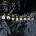 ASTM F136 Titanium Threadless Push Pin Bezel Setting Cz Cartilage Earring Punk Helix Tragus Conch Labret Piercing Jewelry