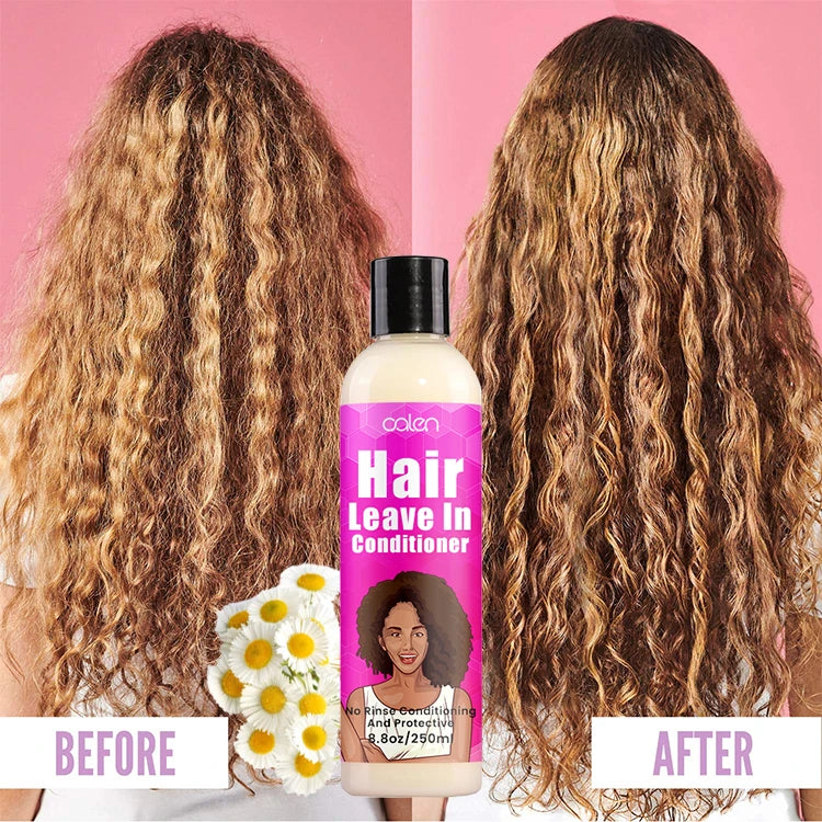 Oalen Chamomile 250ml Custom Moisturizing Smoothing Voloumizing Coconut Milk Curl Leave in Hair Conditioner