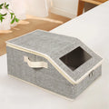 Hat Storage Holder Container for Closet Hold up to 12 Caps with Clear Window