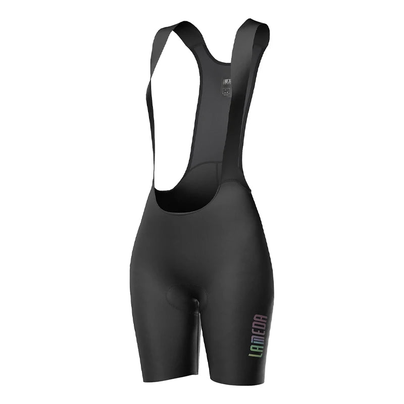 For Spring Summer Women's Lightweight Printed Polyester OEM Cycling Bib Shorts with Anti-Odor & Breathable Features
