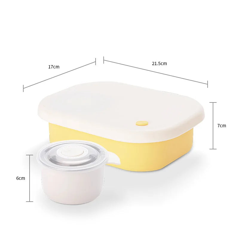Wholesale Stackable Silicon Leak Proof Food Container 4-section Lunch Box Silicone Lunch Bento Box