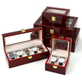 2/3 Slots Luxury Wood Watch Box Display Organizer Wood Design Metal Jewelry Storage Boxes Holder Large Glass Top Wood Watch Box