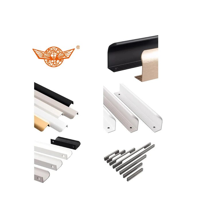 Extended Handle Modern Minimalist Wardrobe Cabinet Drawer Cabinet Door Black Small Handle Hardware High-end Drawer Accessory