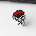 Azuris Turkish 925 Sterling Silver Men's Gemstone Ring Classic Style Zircon Engagement Anniversary Turkey Model VALKH1412