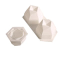 Silicone Diamond Cube Molds 8 Cavity Non Stick Reusable Heat Resistant Multi Purpose Bakeware for Mousse Pudding Cake