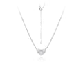 Hot Sale Fine Jewelry Simple Style 925 Silver 18k Gold Plated Moissanite Necklace Heart Shape Pendant for Women Wedding