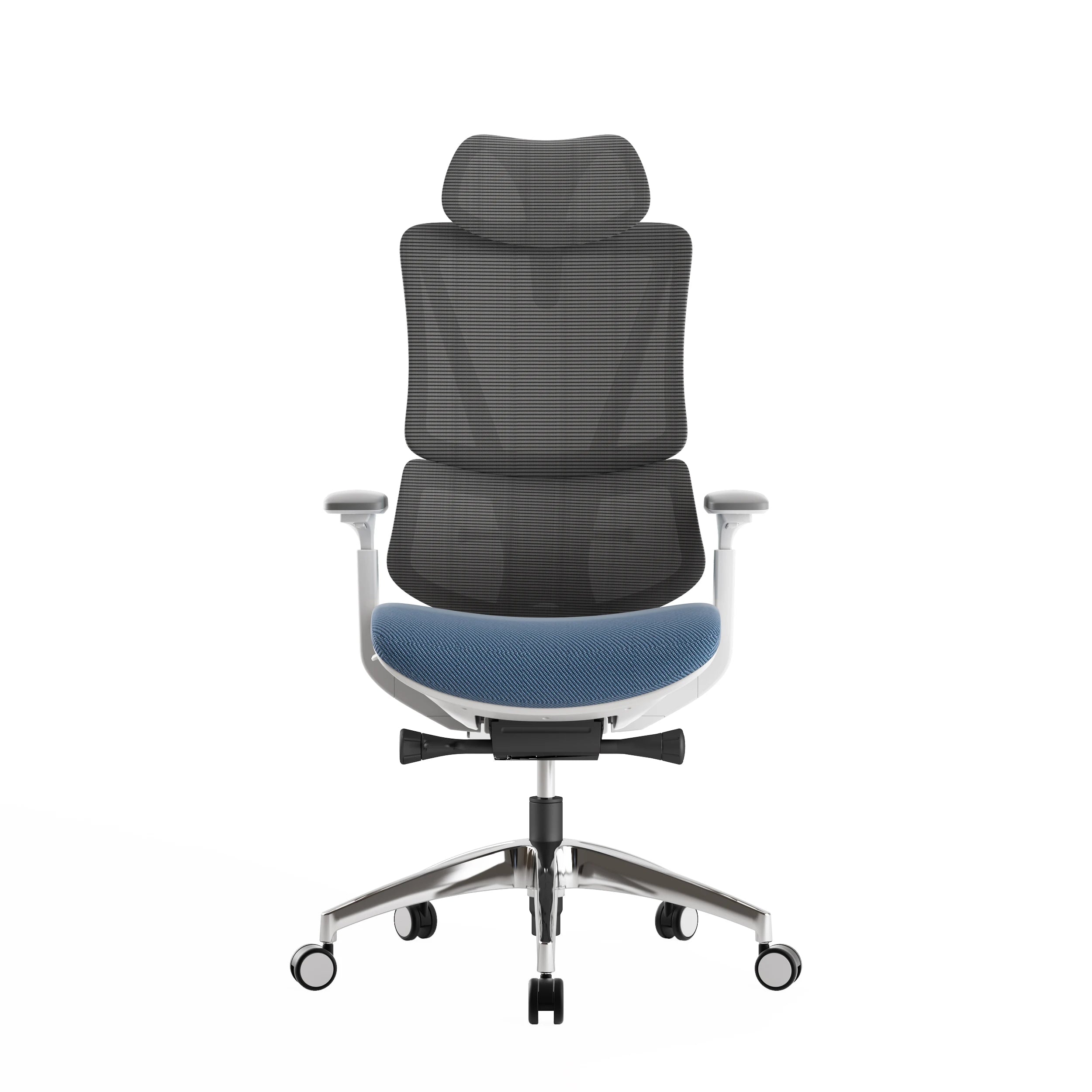 Luxury Modern Ergonomic Office Chair with High Back & Aluminium Base Swivel Mesh Recliner for Executives