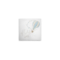 Made In Germany - Home Decor Canvas Picture Hot Air Balloon With Clouds Blue Beige - Art Beige Blue - Mural Stretcher Frame