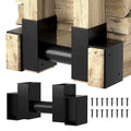 Heavy-Duty Indoor/Outdoor Firewood Rack Bracket Adjustable Length Iron Lumber Wood Holder Firewood Log Storage Kit