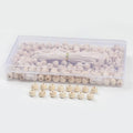 300pcs DIY Wooden Bead Set Natural Wood Color Box Wooden Beads for Stringing Round Beads Waxed Cord Combination Accessories